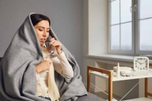 donna con l'Influenza